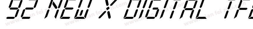 92 New X Digital tfb Light字体转换